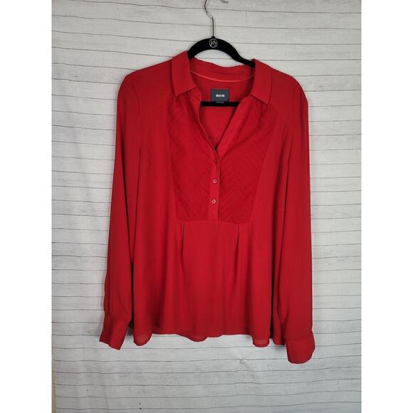 MAEVE DE STIJL BLOUSE IN RED, SZ 14 - Picture 1 of 12